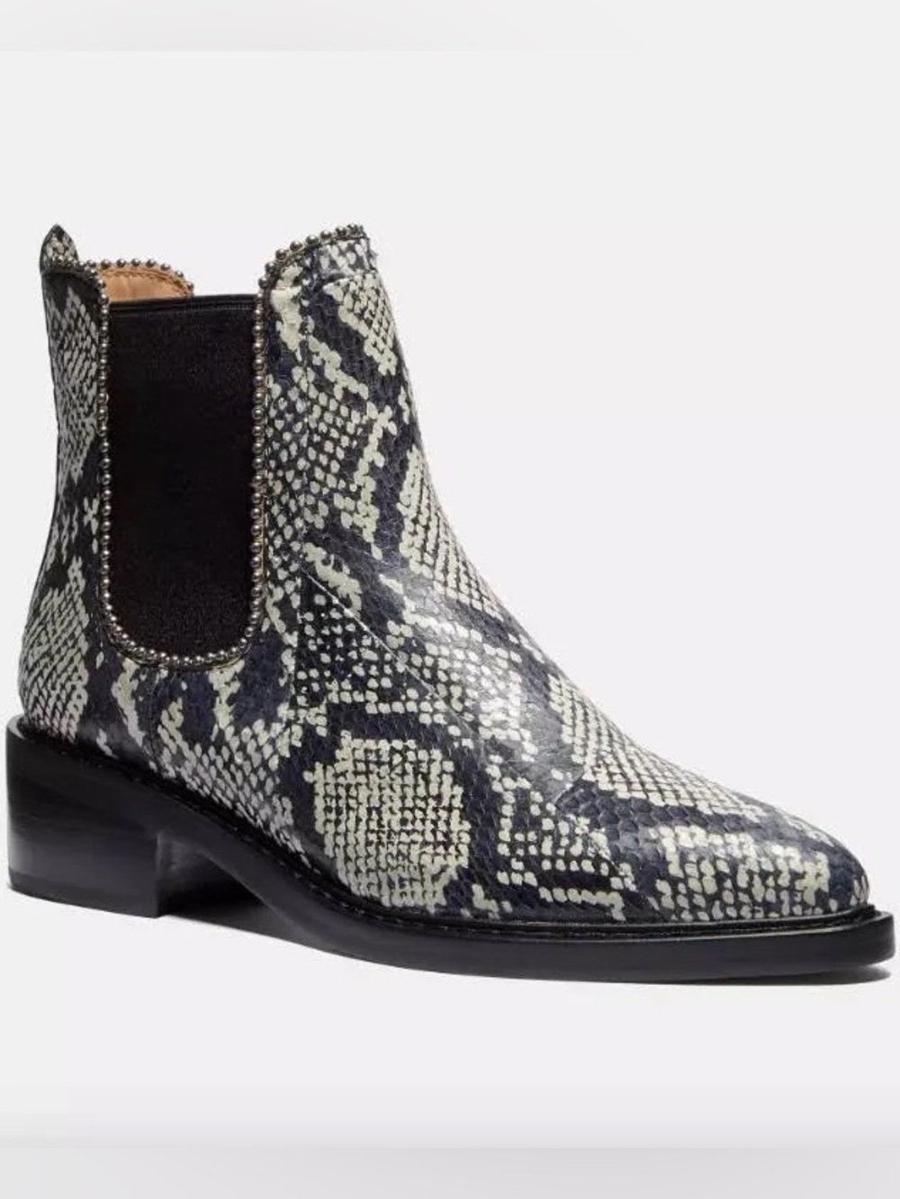 COACH Bowery Bootie In Snakeskin